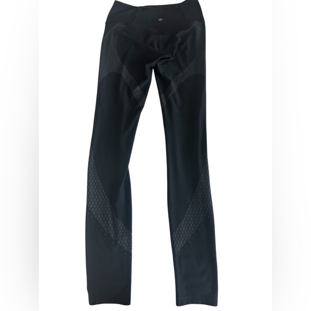 Lululemon Wunder Under Leggings Black 6 | Mesh Panels | Reflective | High Rise